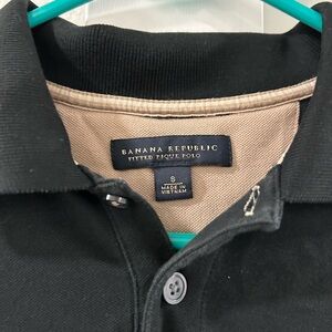 Banana Republic Black Pique Polo Shirt